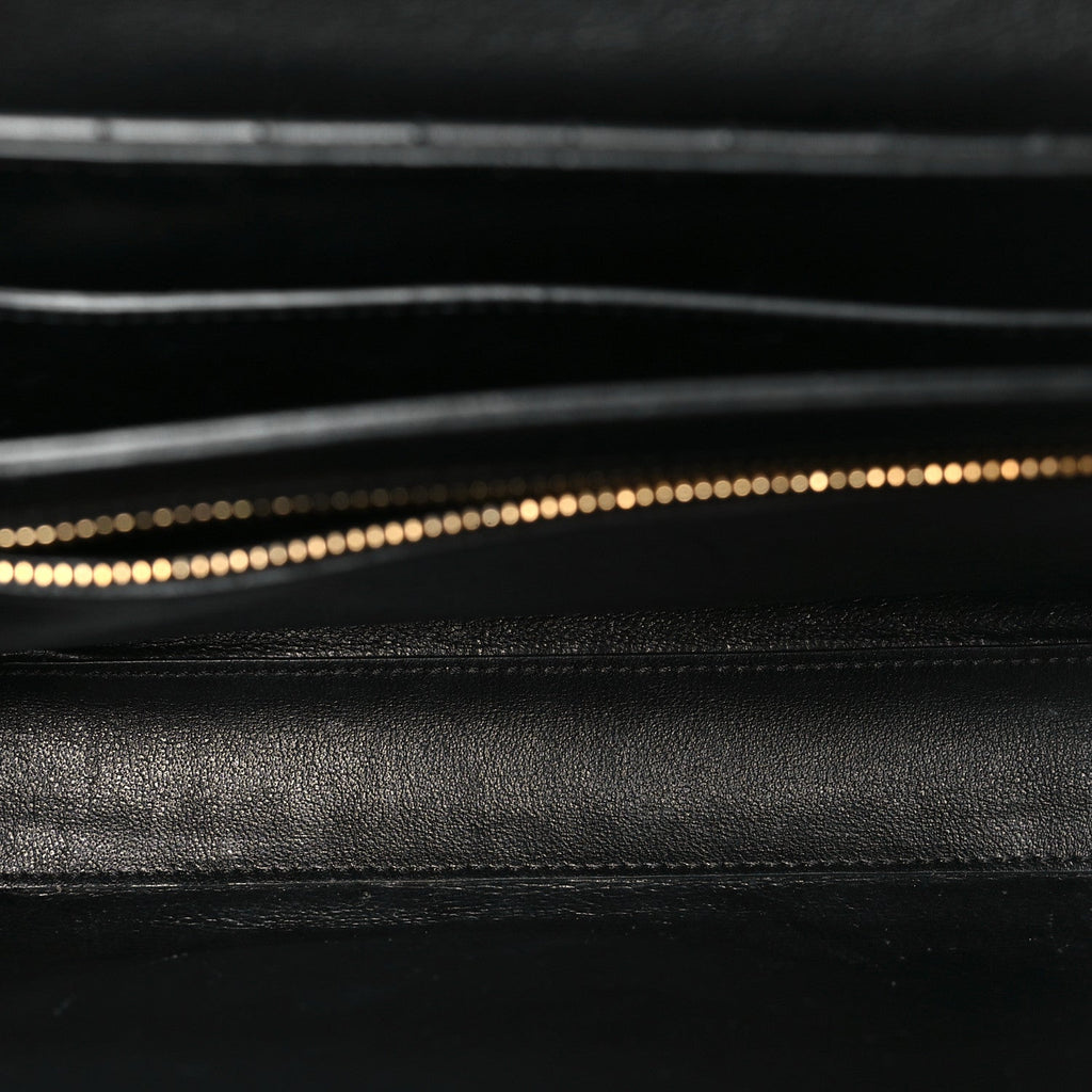Calfskin Quilted Medium C Bag Black