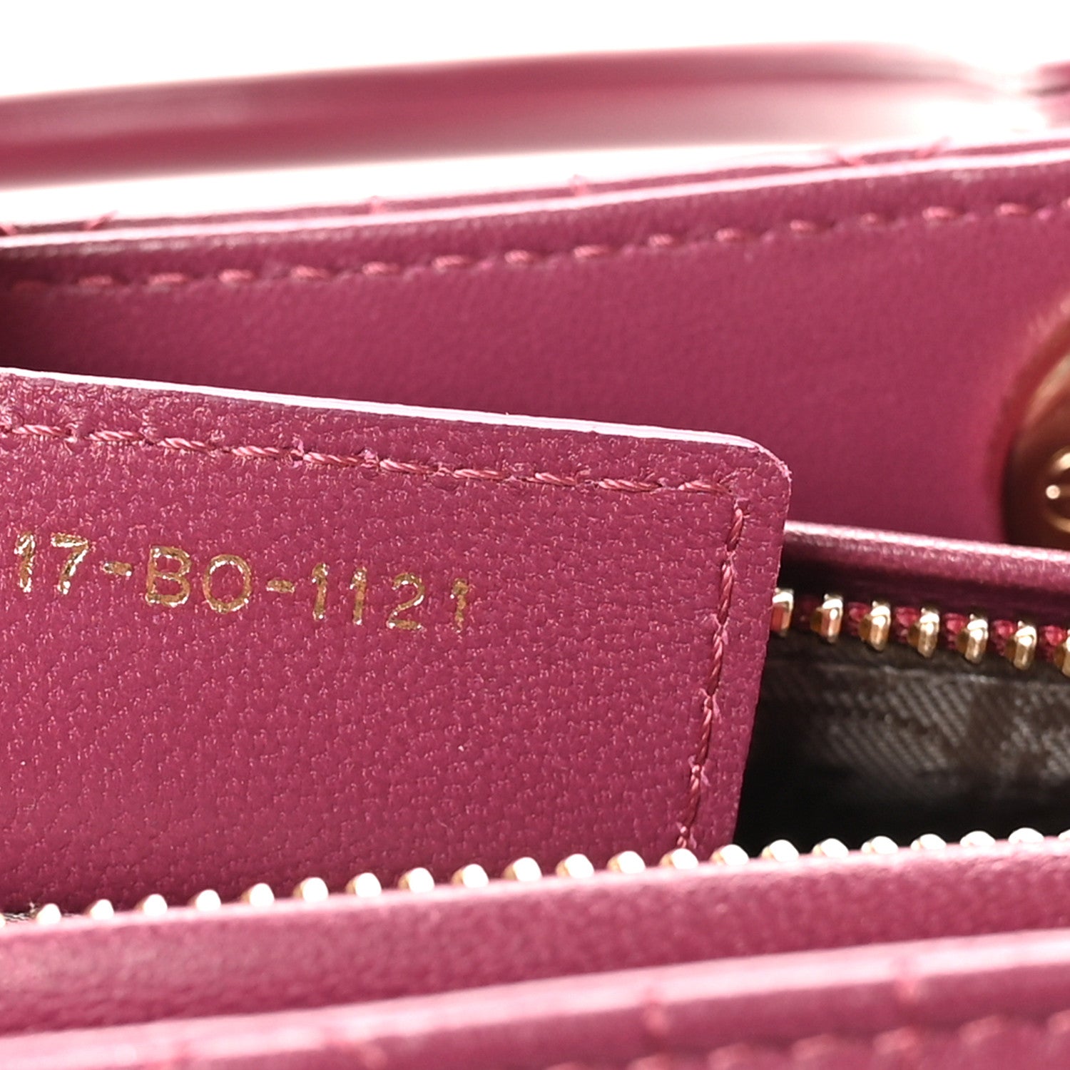 Lambskin Cannage Medium Lady Dior Purple