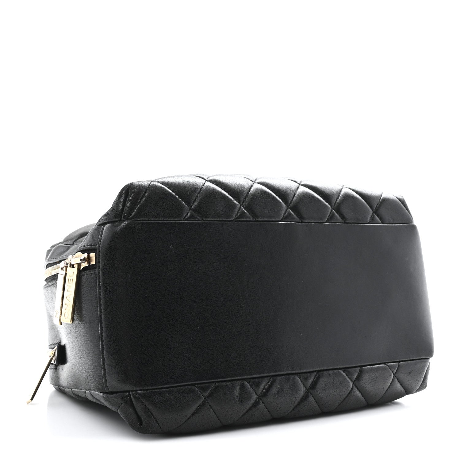 Lambskin Quilted Medium Trendy CC Bowling Bag Black
