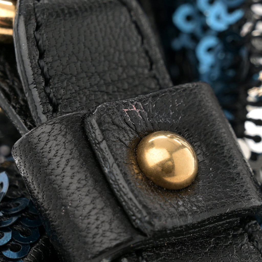 Sequined New York Rocker Stam Blue