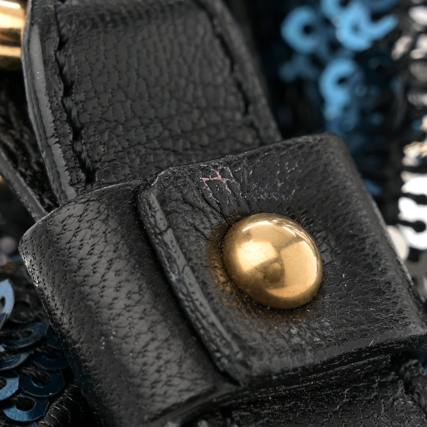 Sequined New York Rocker Stam Blue