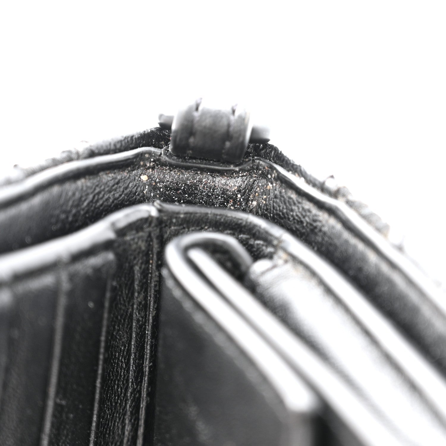 Faux Calfskin Fabric Sneakerhead Crossbody Wallet Black
