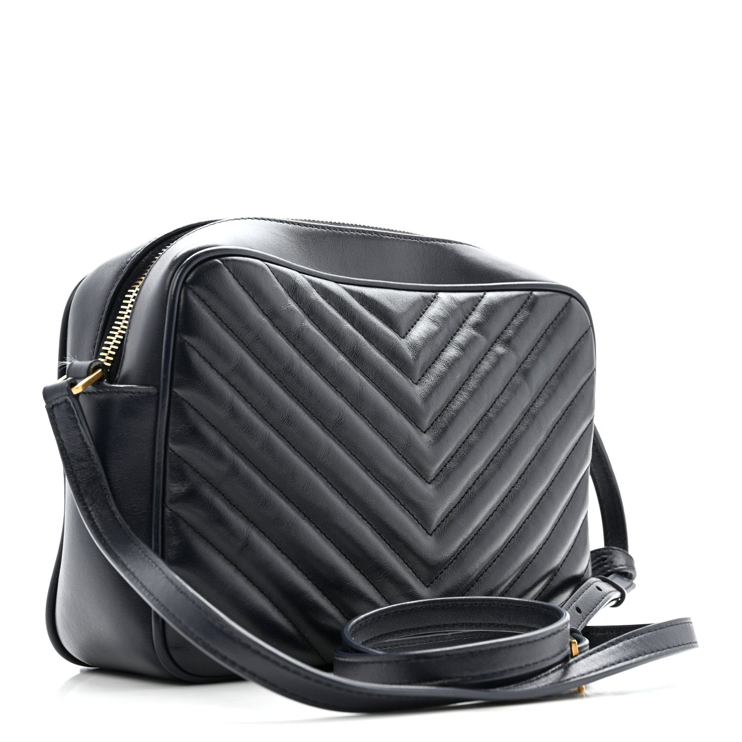 Calfskin Matelasse Monogram Lou Camera Bag Deep Marine