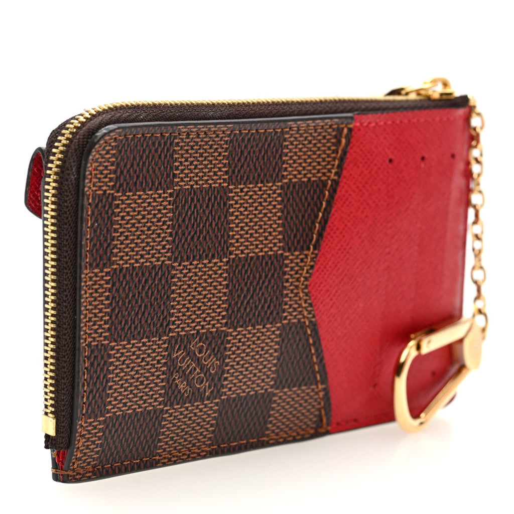 Damier Ebene Recto Verso  Holder Red