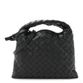 Calfskin Intrecciato Mini Hop Black