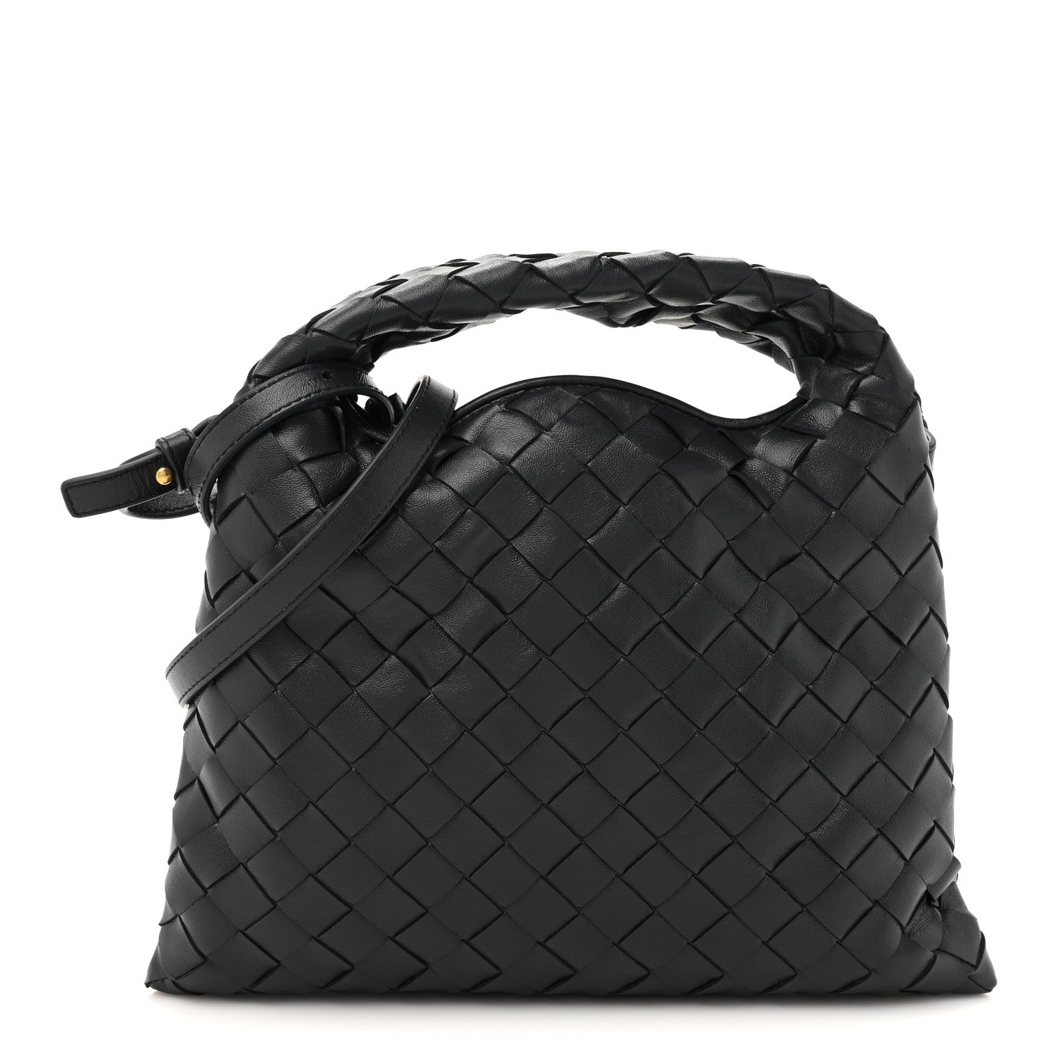 Calfskin Intrecciato Mini Hop Black