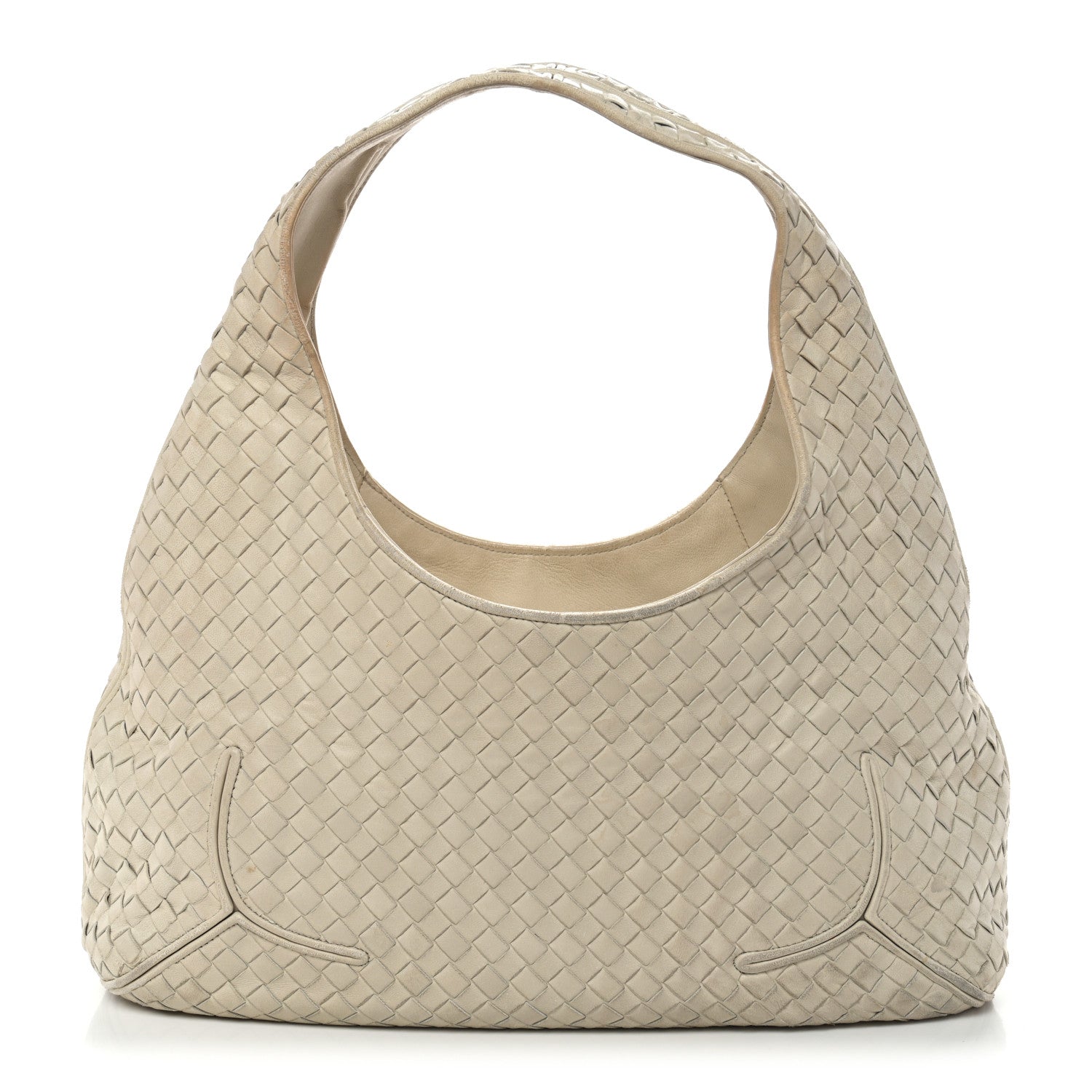 Nappa Intrecciato Ball Hobo White