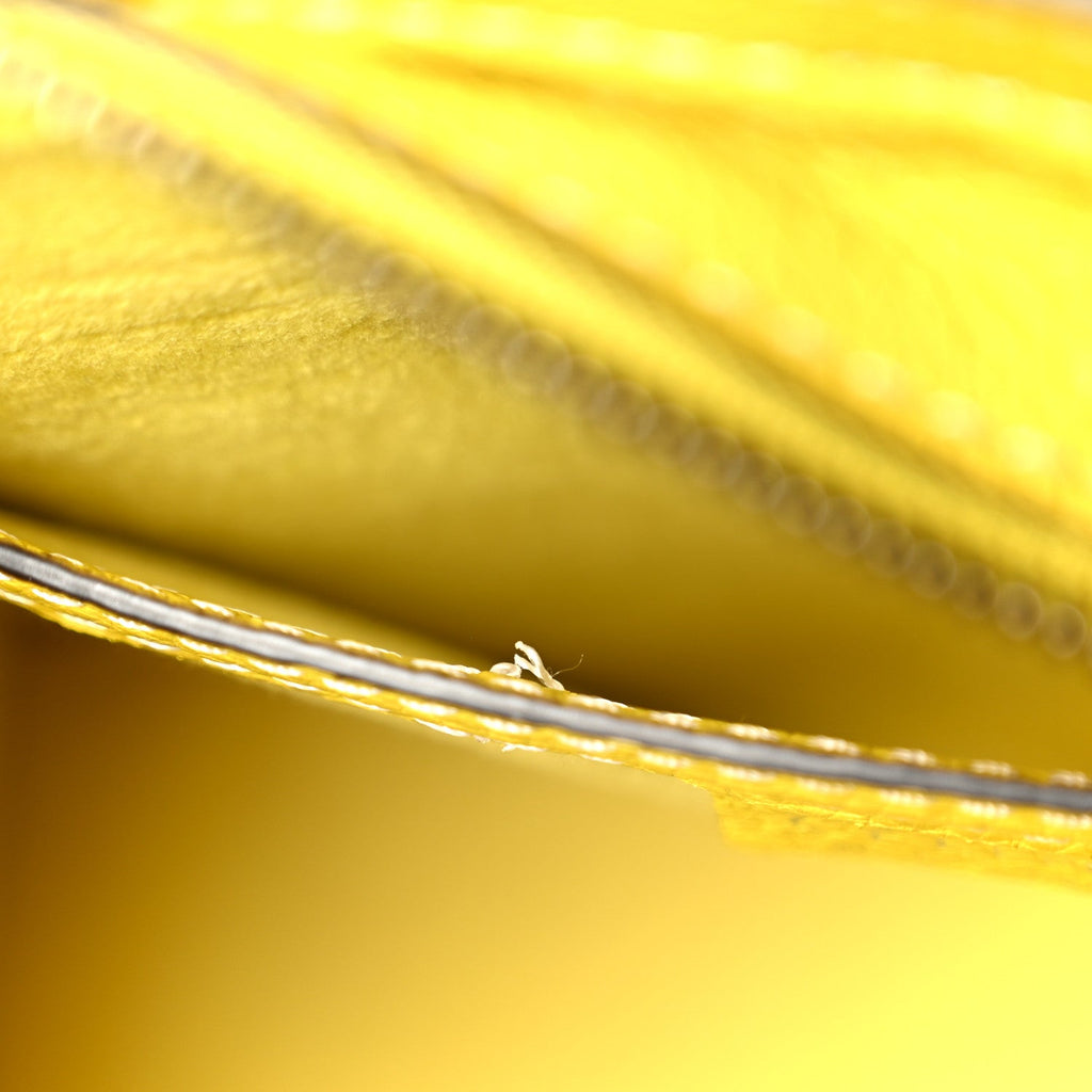 Drummed Calfskin Nano Luggage Citron