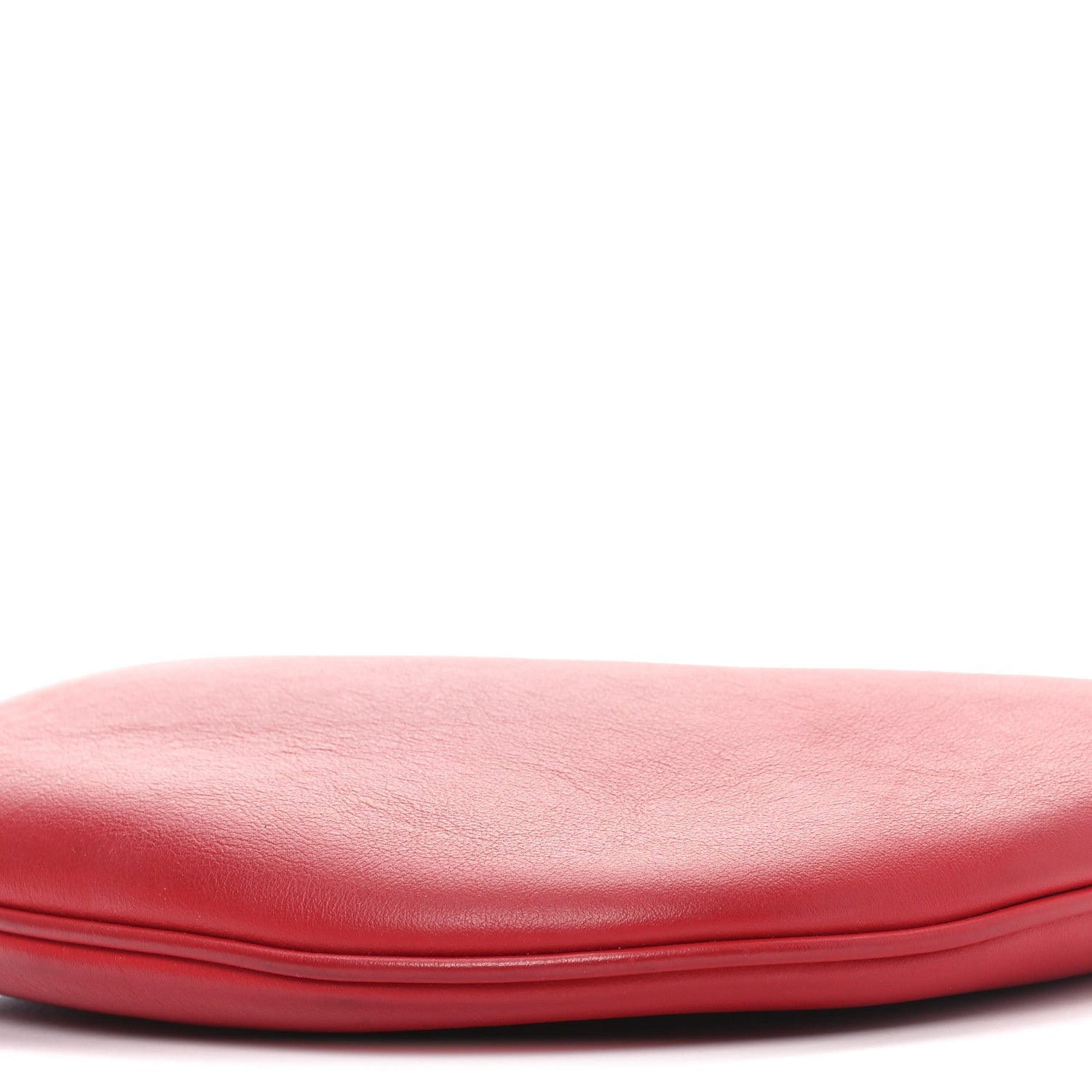 Vitello Grace Suede Small Croissant Hobo Rosso inale
