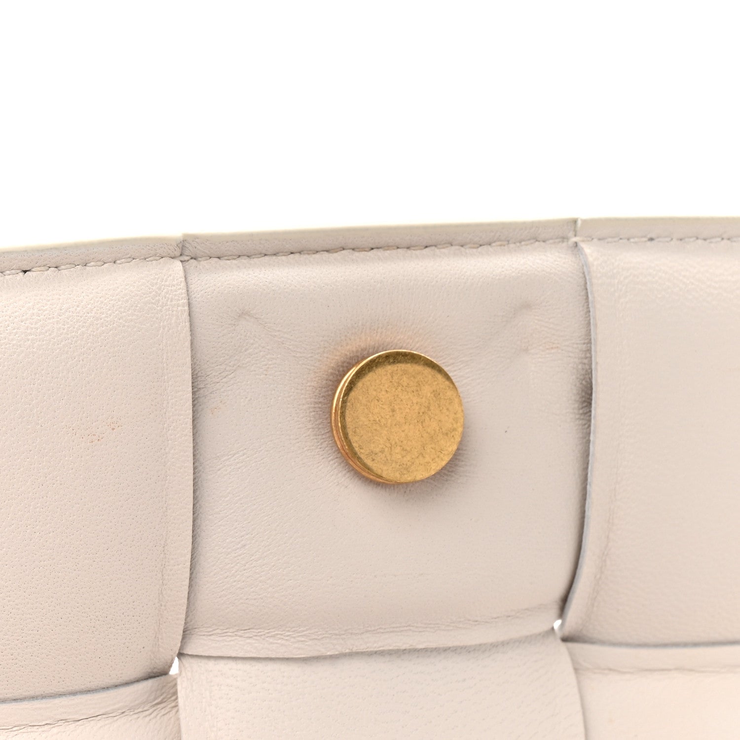 Nappa Maxi Intreccio Padded Cassette Crossbody Bag Chalk