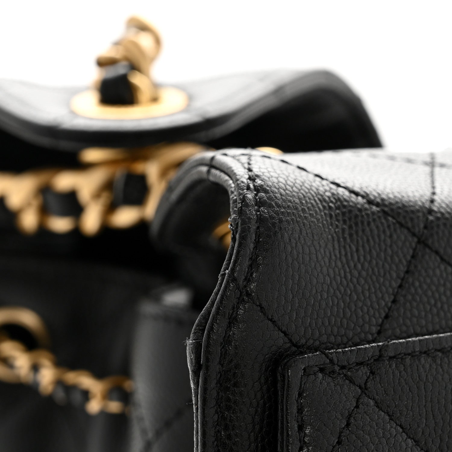 Caviar Quilted Small Chanel 25 Handbag Black