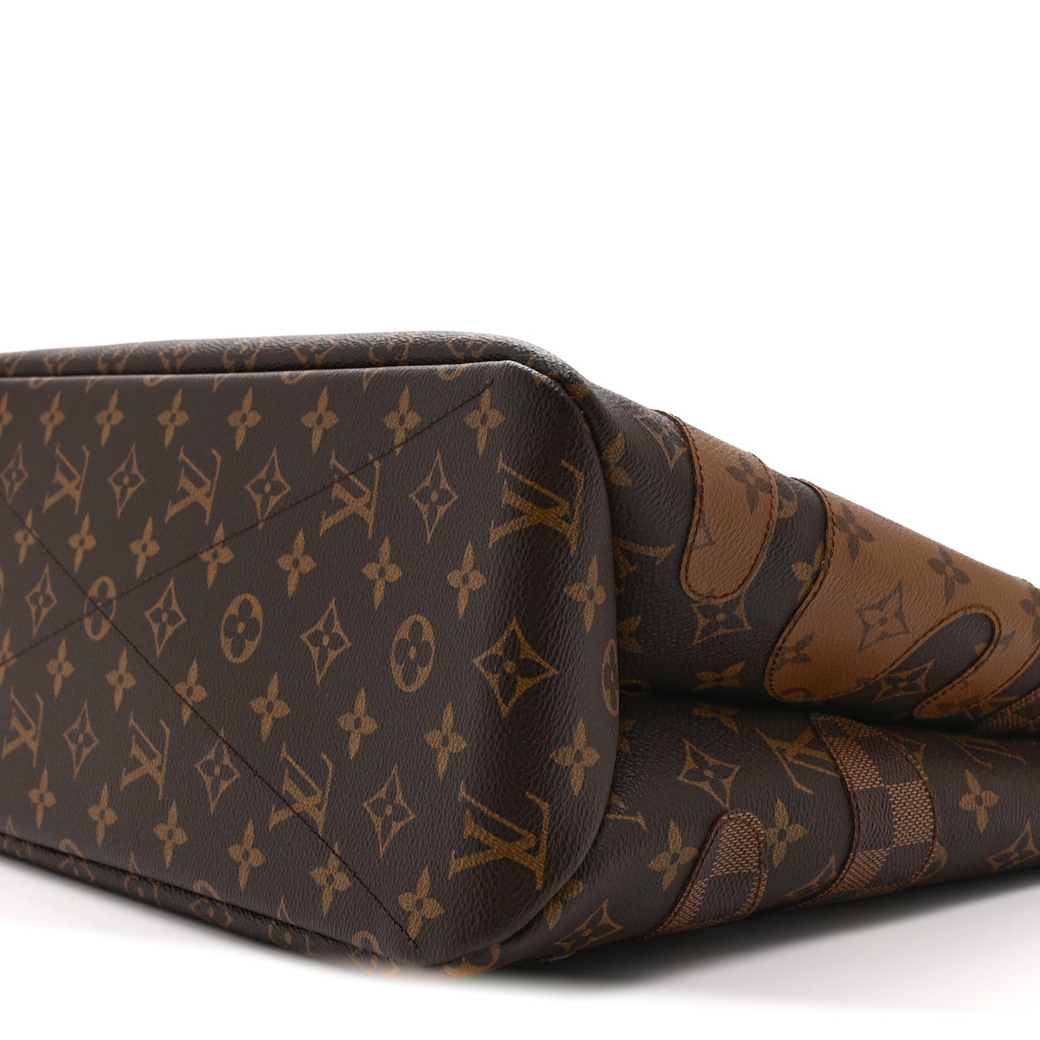 Monogram Landscape Shopper Tote MM Brown