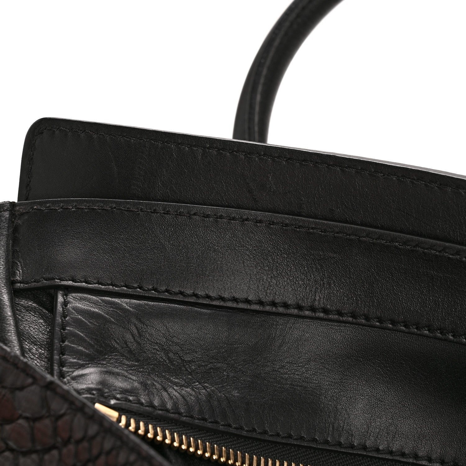 Snakeskin Large Luggage Black
