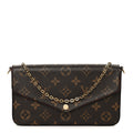 Monogram Pochette Felicie Chain Wallet Fuchsia