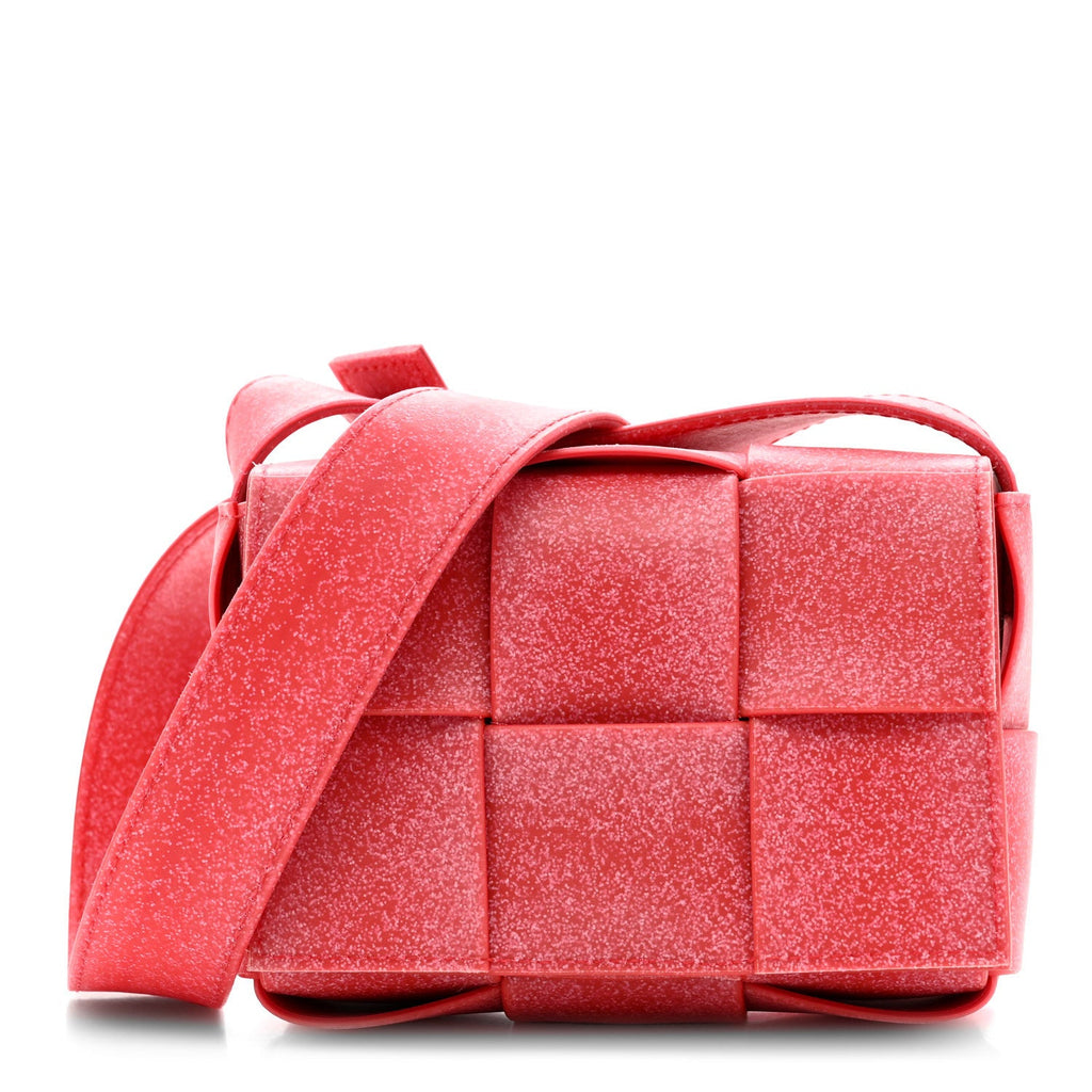 Rubber Maxi Intrecciato Extra Mini Cassette Crossbody Bag Firework