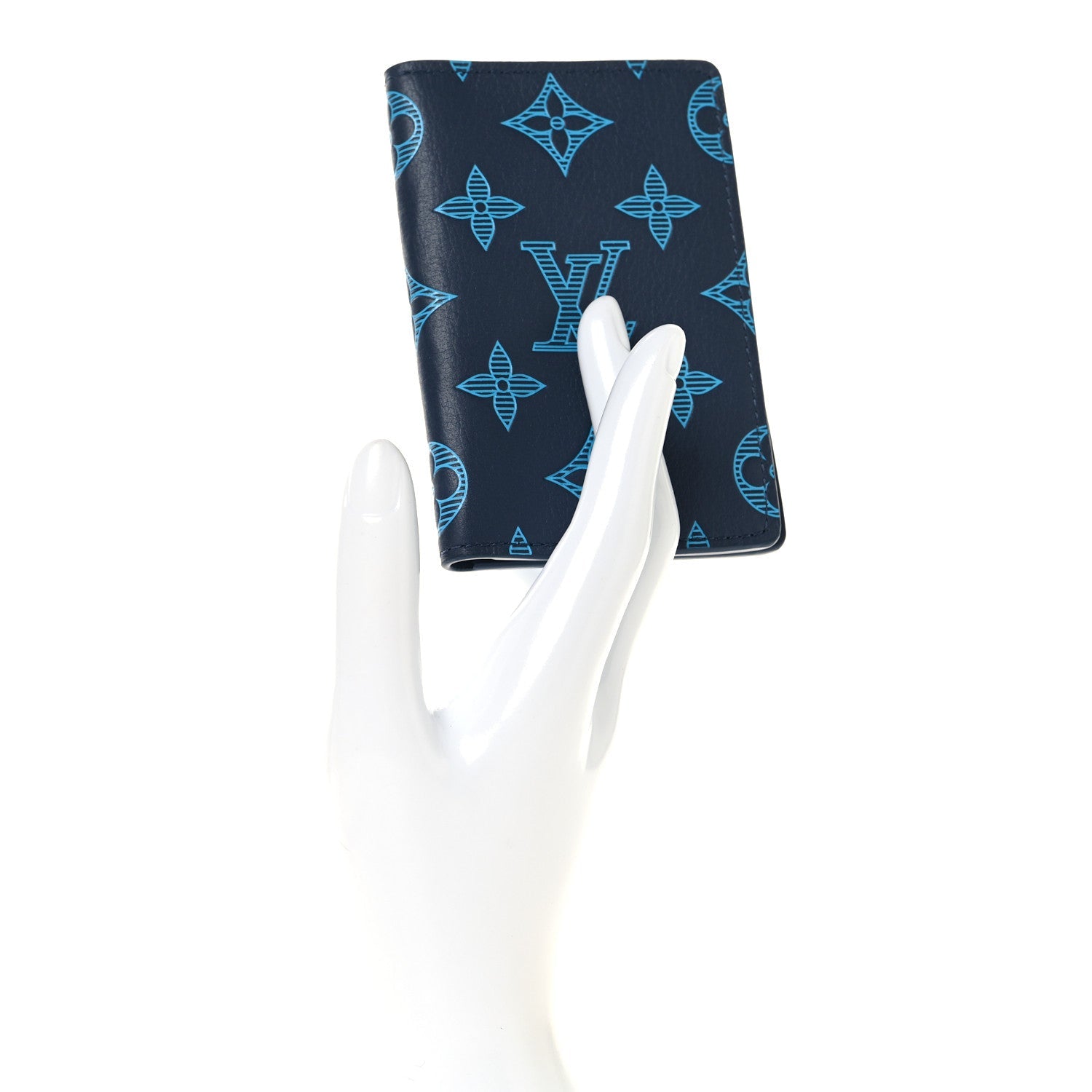 Calfskin Monogram Shadow Pocket Organizer Blue