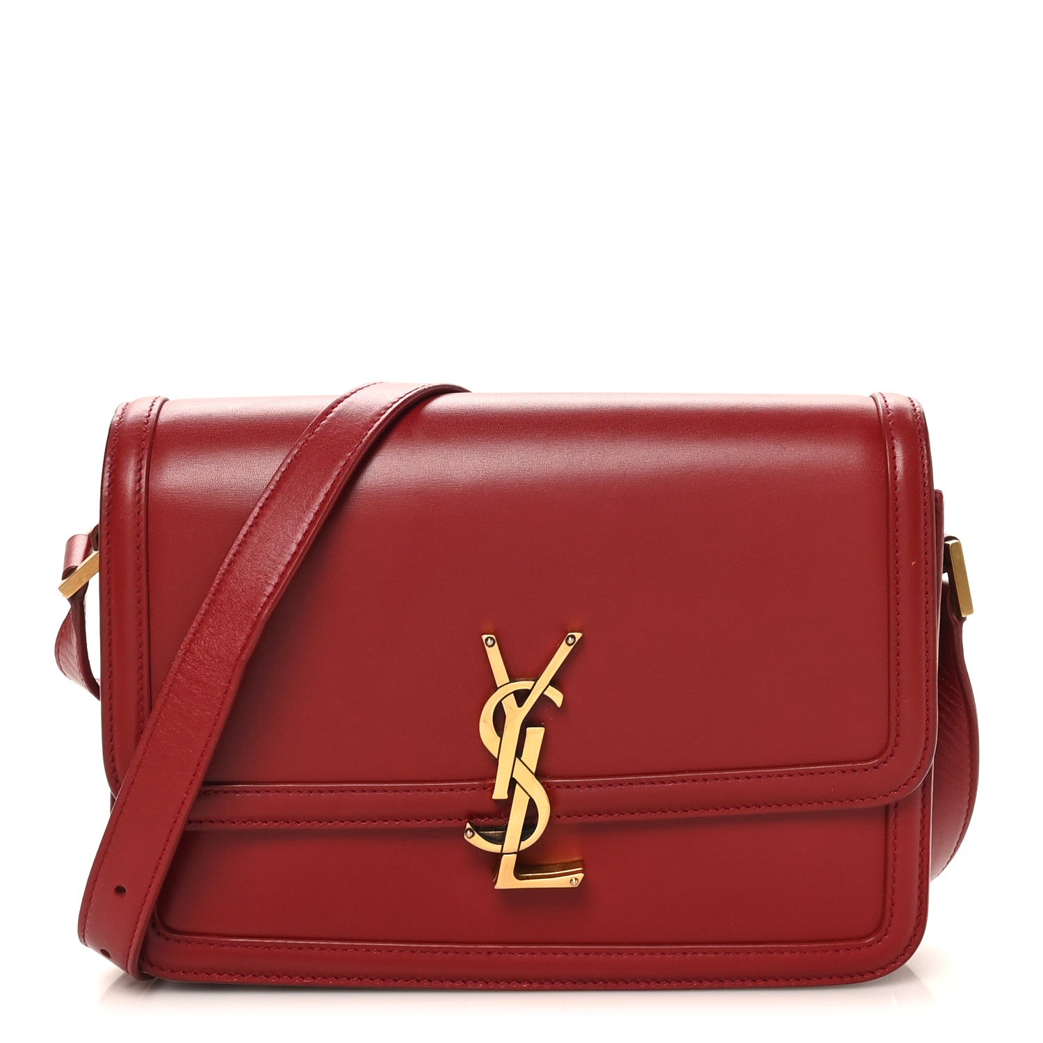 Box Calfskin Monogram Medium Solferino Satchel Rouge Opyum