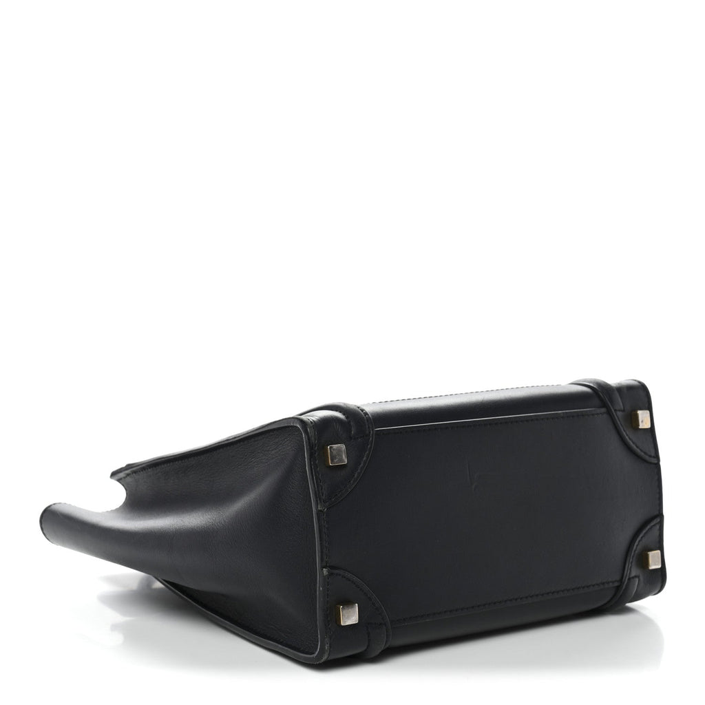 Smooth Calfskin Micro Luggage Navy Blue