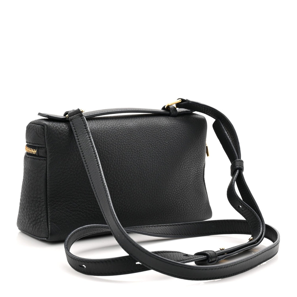 Grained Calfskin L19 Extra Pocket Pouch Navy