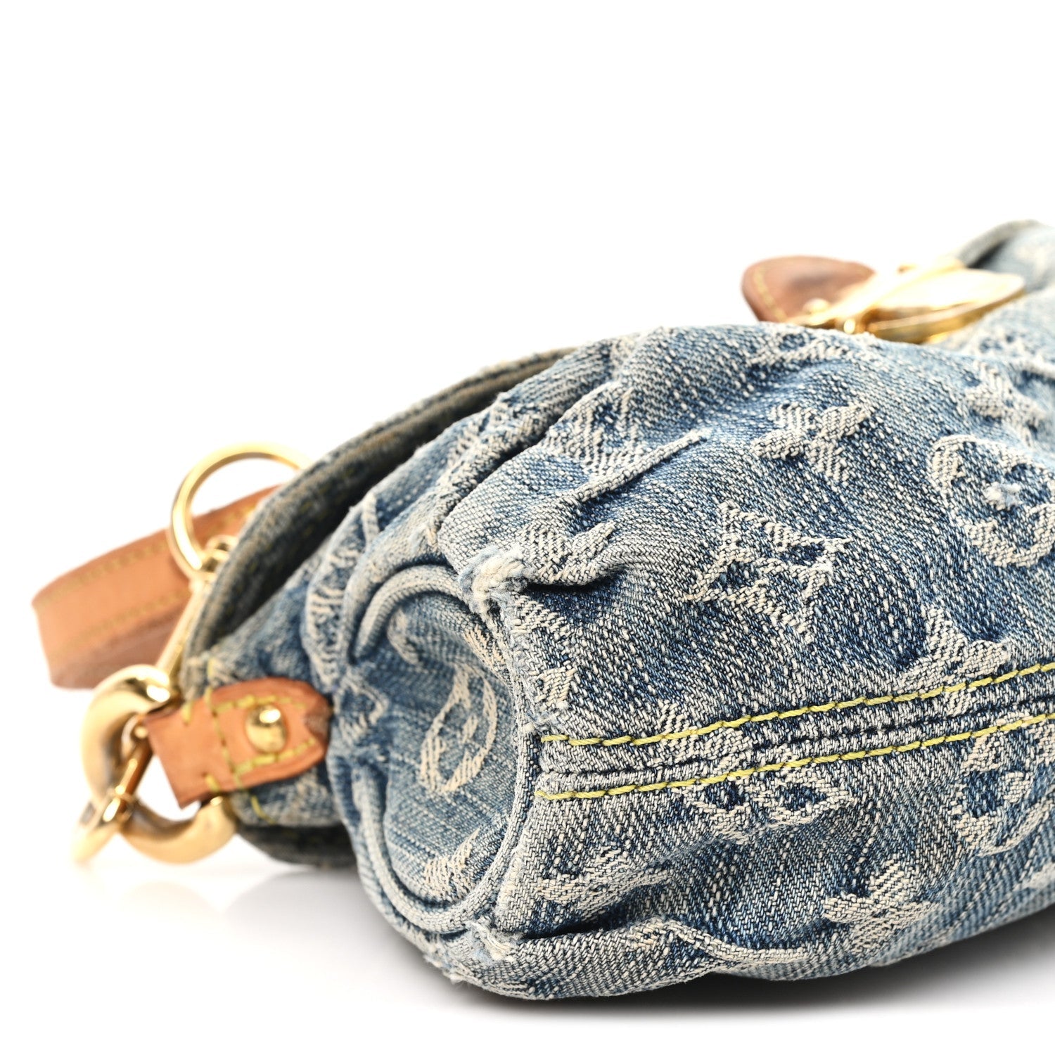 Monogram Denim Mini Pleaty Blue