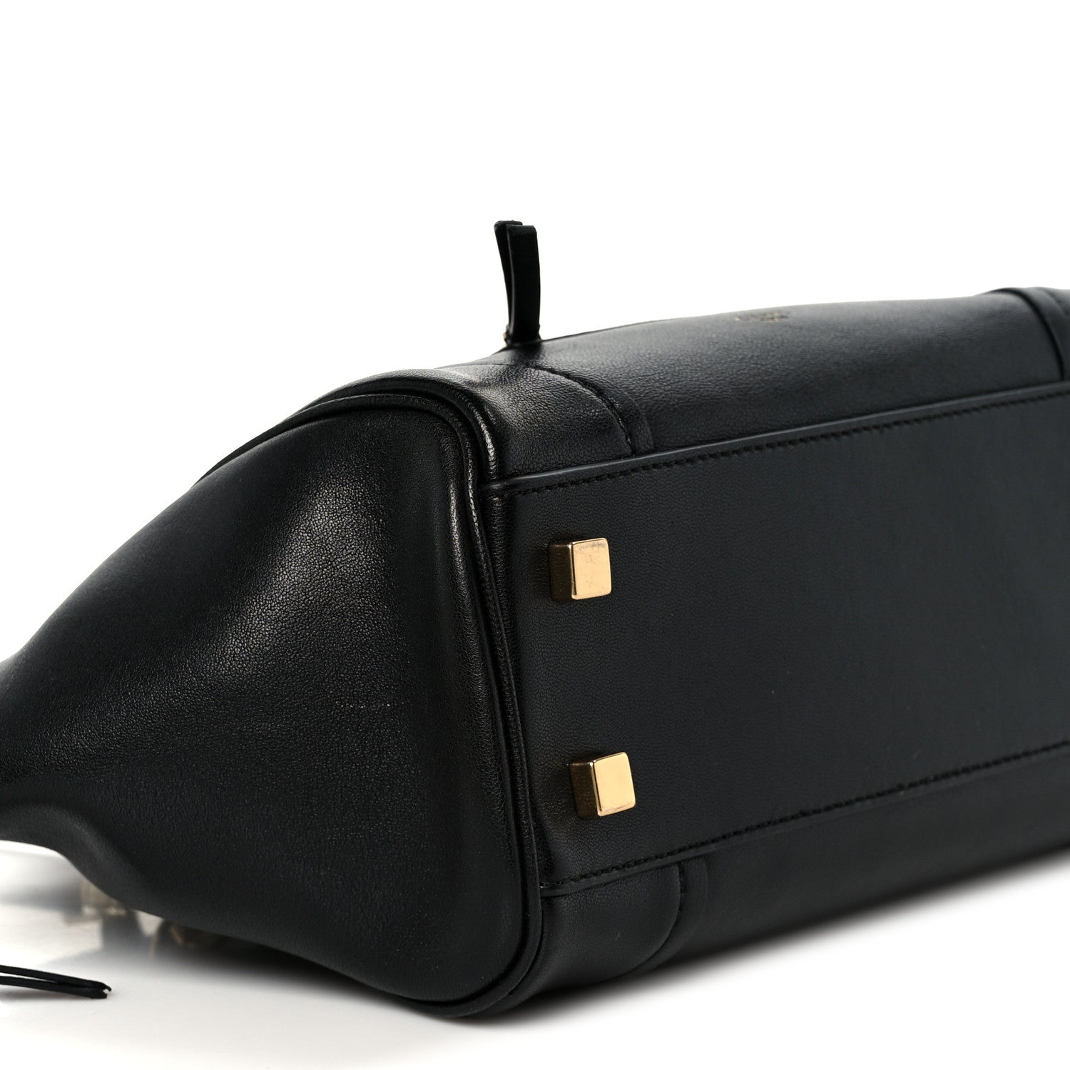 Supple Shiny Lambskin Little New Luggage Black