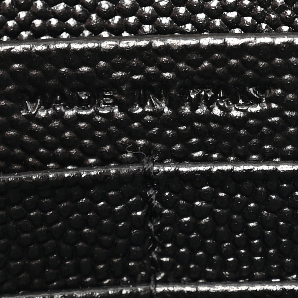 Grain De Poudre Matelasse Chevron Monogram Envelope Chain Wallet Black