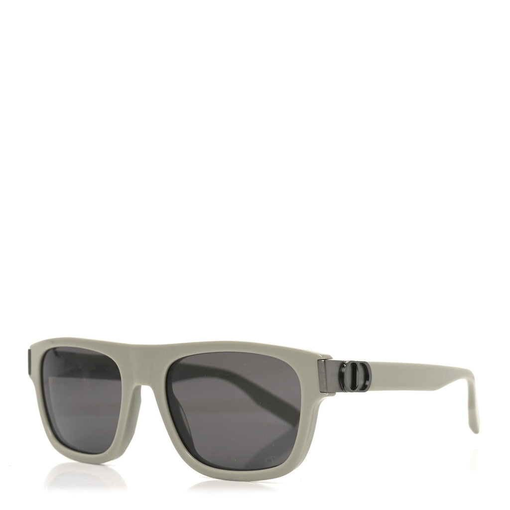 Acetate Rectangular CD Icon S31 Sunglasses Beige Smoke