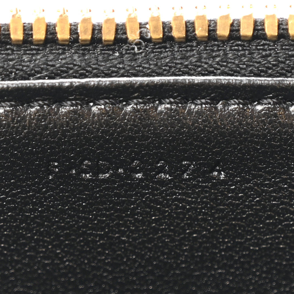 Patent Calfskin Triomphe Mini Vanity Case Black