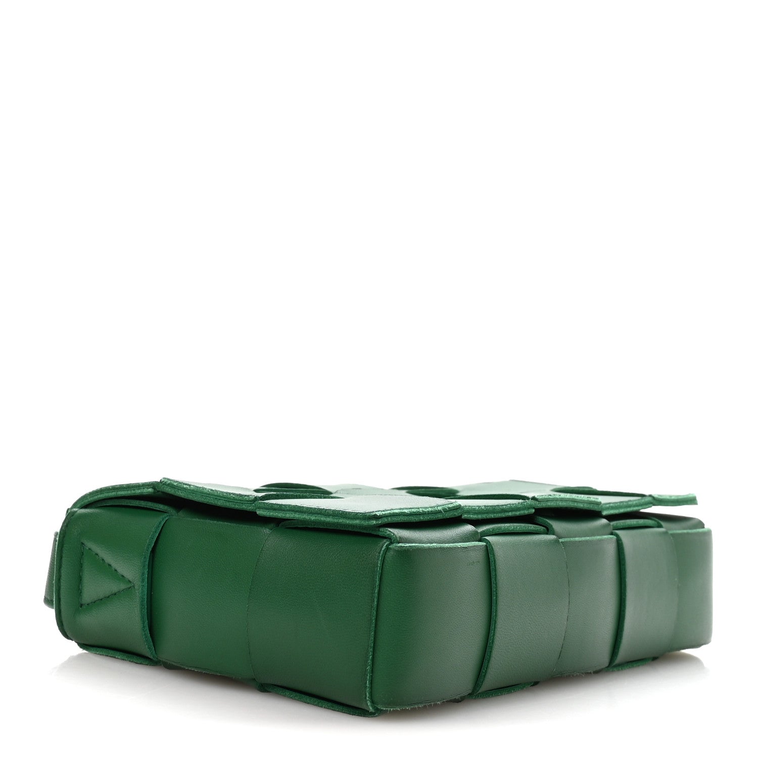 Lambskin Maxi Intrecciato Cassette Crossbody Bag Racing Green