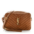 Suede Matelasse Monogram Lou Camera Bag Cinnamon