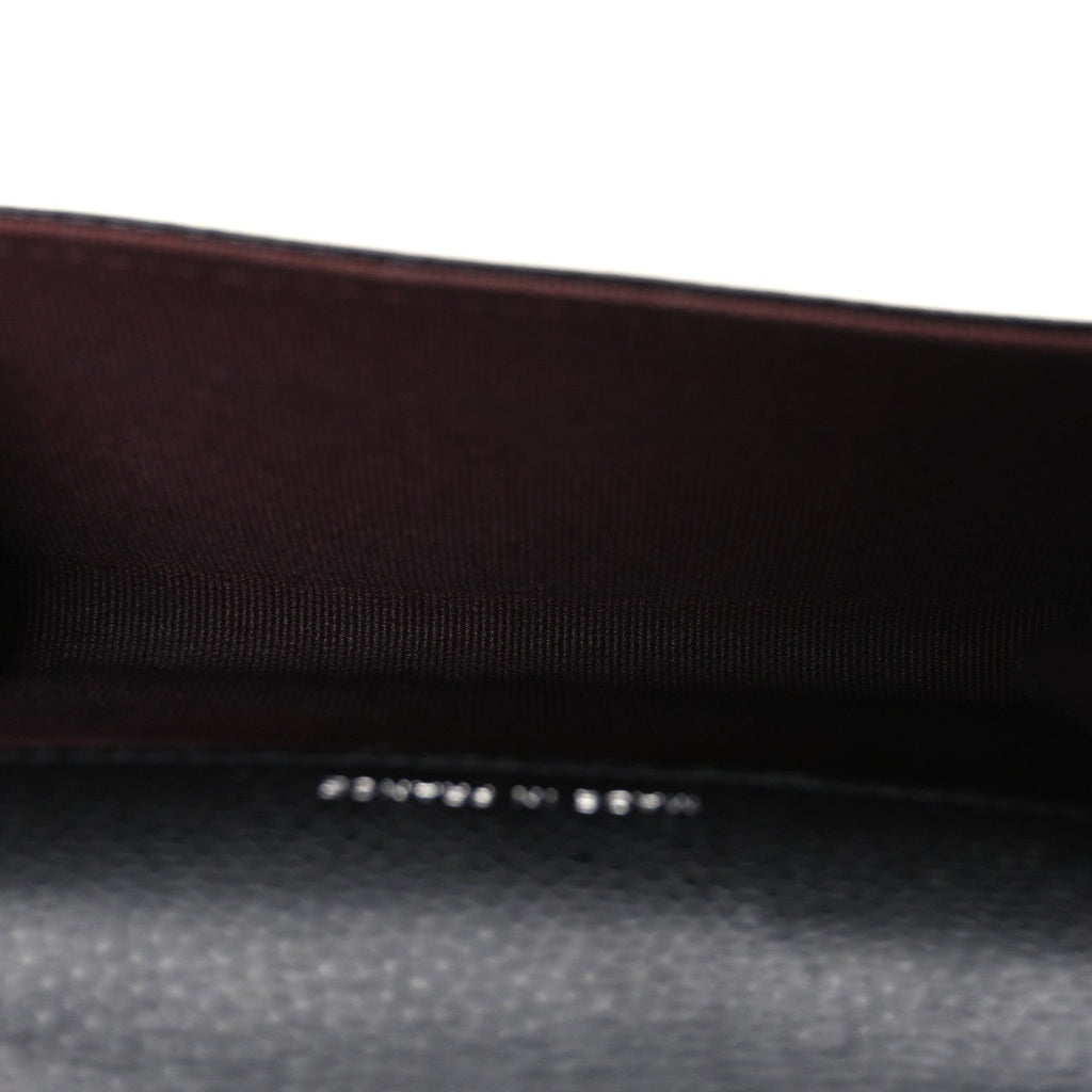 Caviar Quilted Flap  Holder Black