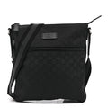 Nylon Monogram Small Flat Messenger Bag Black