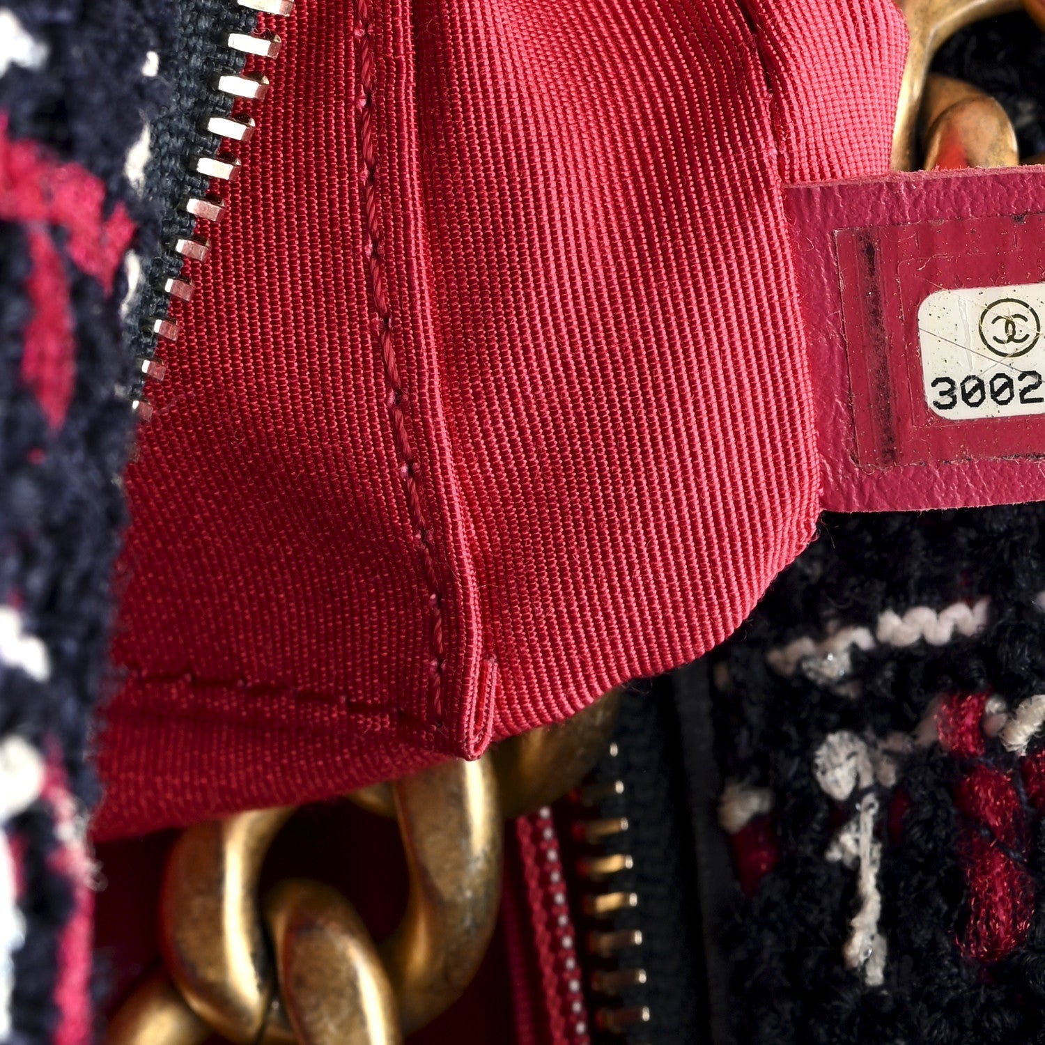 Tweed Calfskin Signe Hobo Navy Multicolor