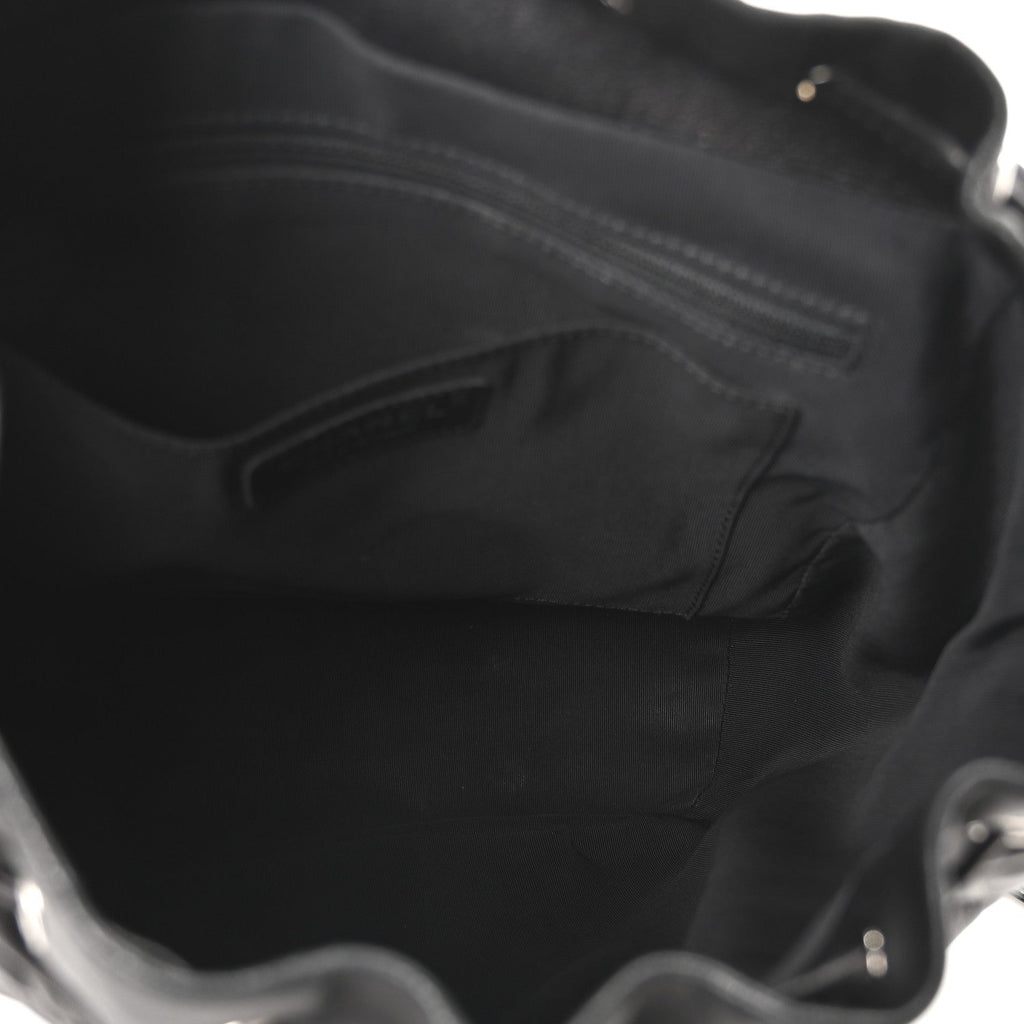 Calfskin Quilted Large Urban Spirit Backpack Black