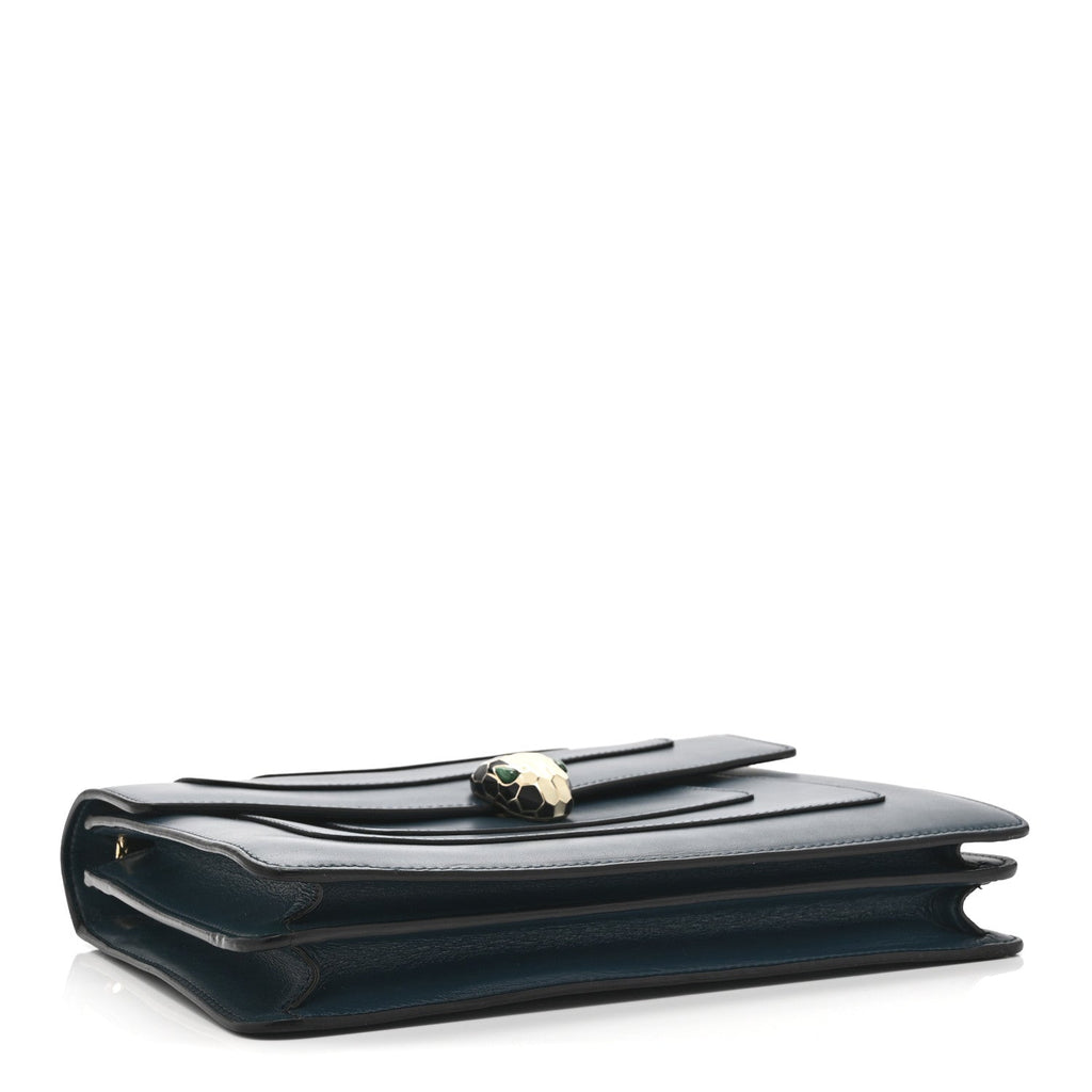 Calfskin Serpenti Forever Shoulder Bag Emerald Green