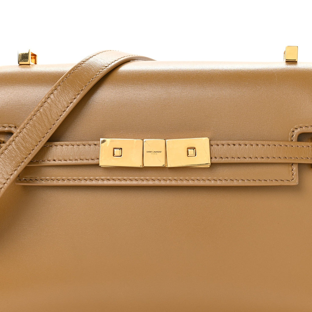 Smooth Calfskin Mini Manhattan Shoulder Bag Tabac Brown