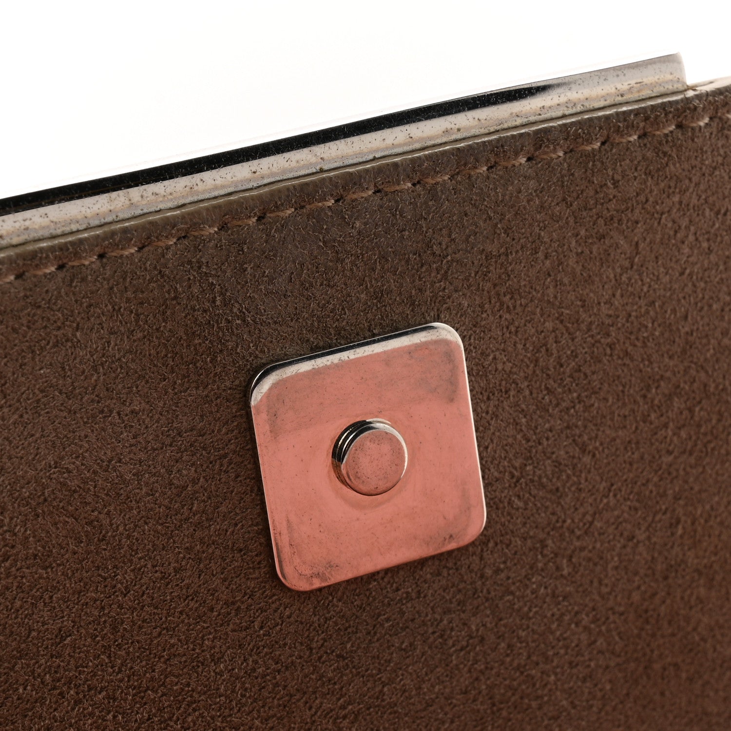 Vitello Elite Crystal Eye Monster Tube Wallet on Chain Grigio Polvere Ribes Multicolor