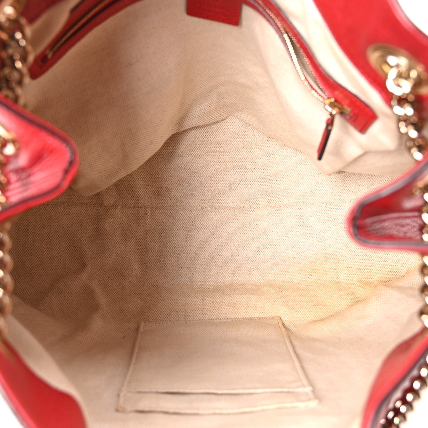 Pebbled Calfskin Medium Soho Chain Shoulder Bag Tabasco Red