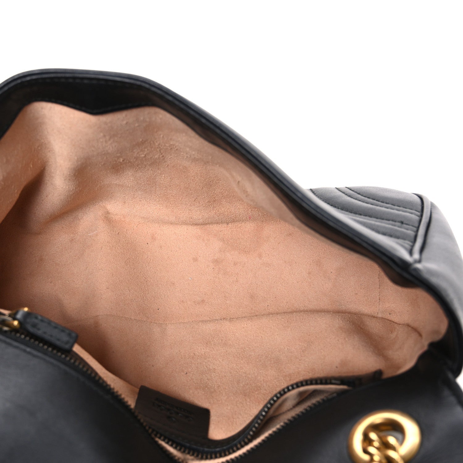 Calfskin Matelasse Small GG Marmont Shoulder Bag Black