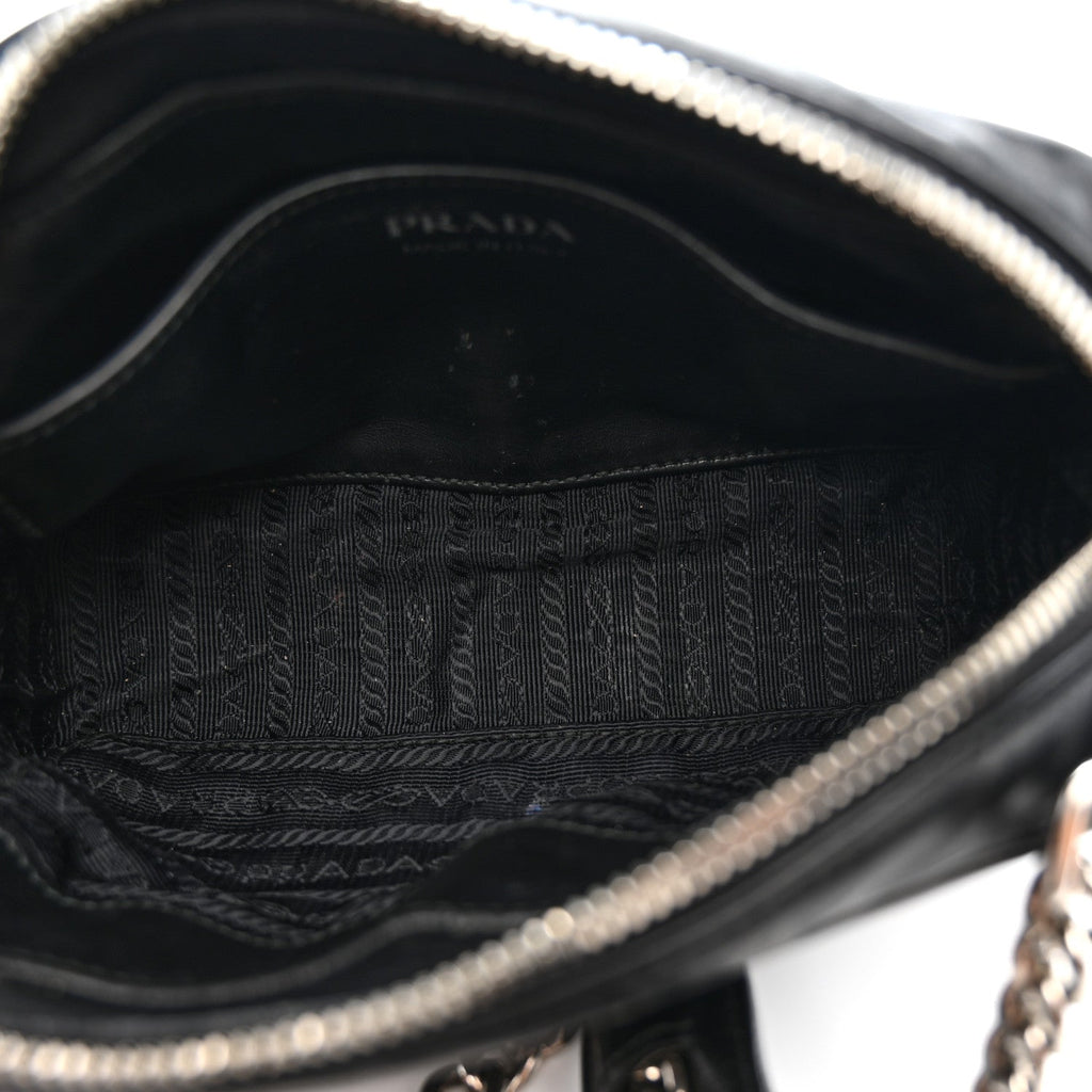 Soft Calfskin Diagramme Camera Bag Black