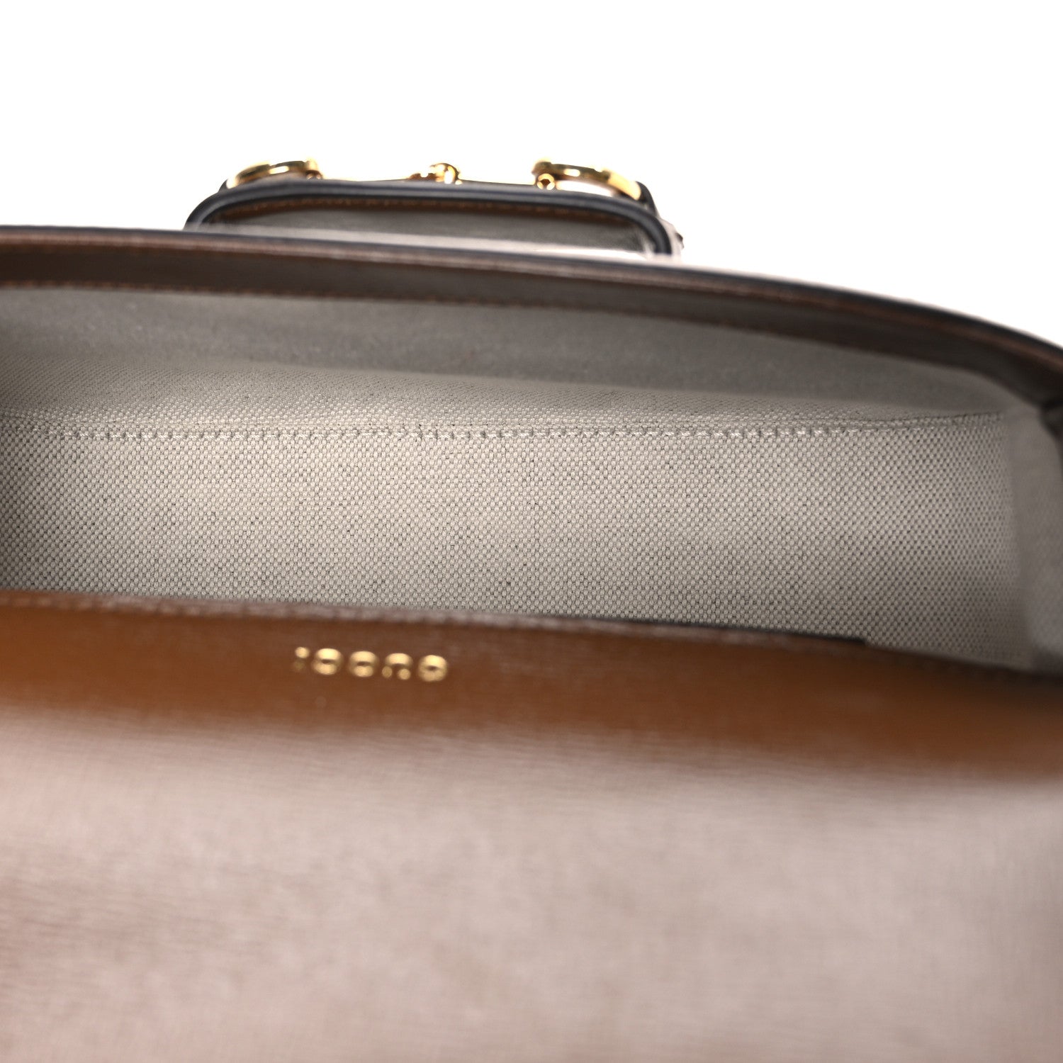 GG Supreme Monogram Web Mini Horsebit 1955 Shoulder Bag Beige Brown Sugar
