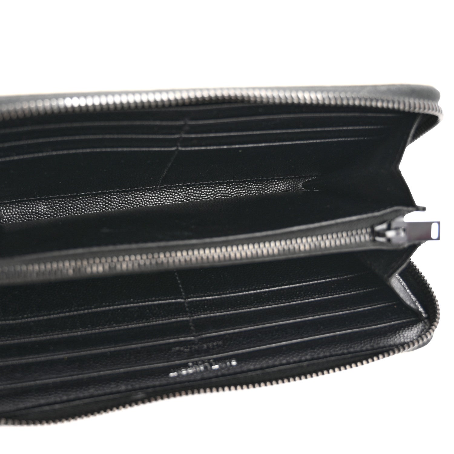 Grain De Poudre Matelasse Chevron Monogram Zip Around Wallet Black Dove White