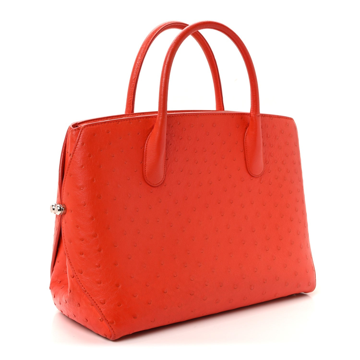 Ostrich Large Open Bar Tote Orange