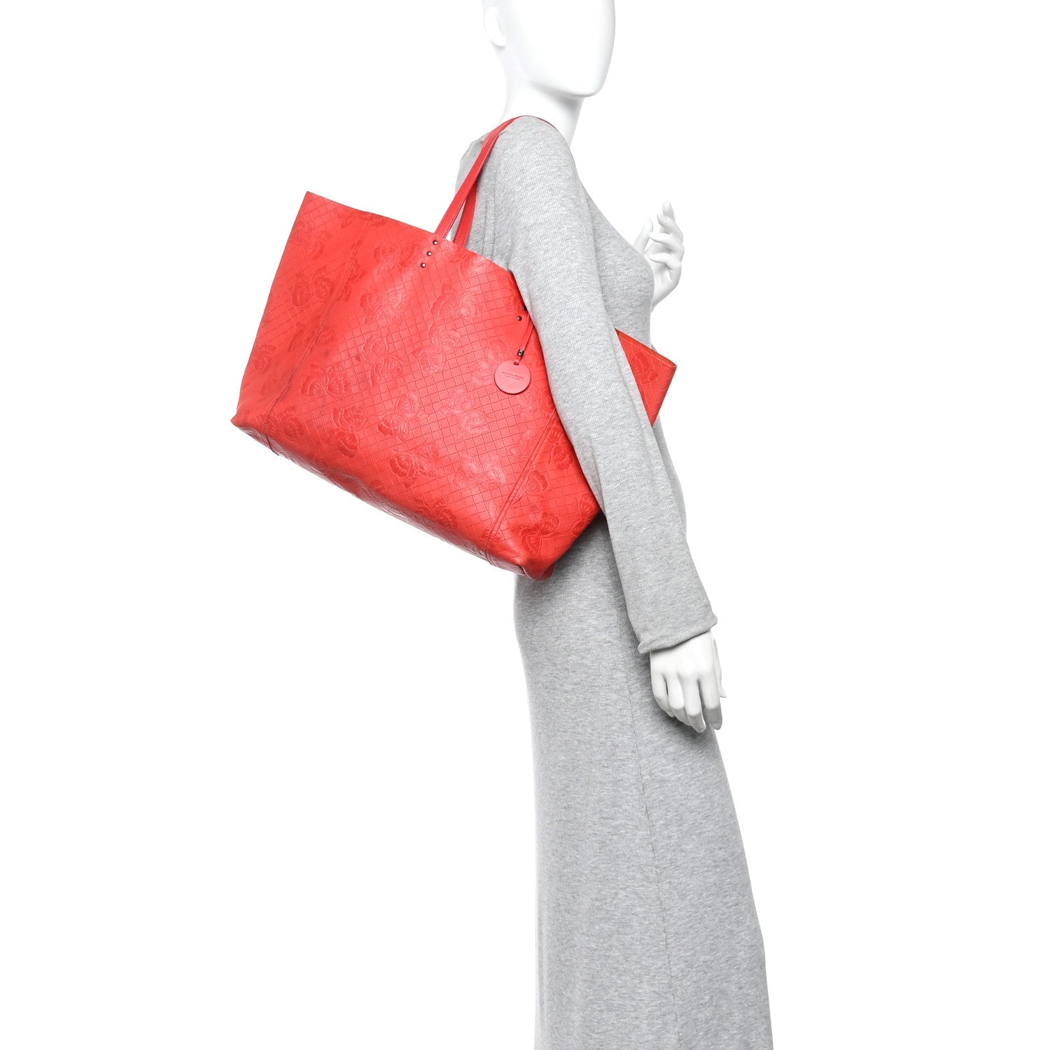 Nappa Intrecciomirage Butterfly Tote Red