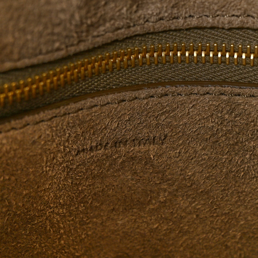 Soft Grained Calfskin Small Sangle Bucket Bag Taupe