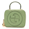 Sakai Be Green Calfskin Diagonal Stitched Small Blondie Shoulder Bag Light Green