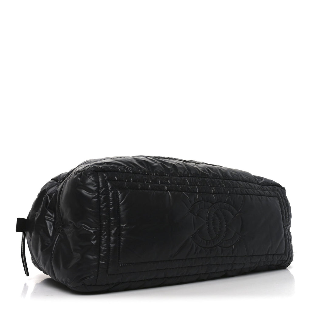 Nylon Coco Cocoon Large Reversible Tote Black