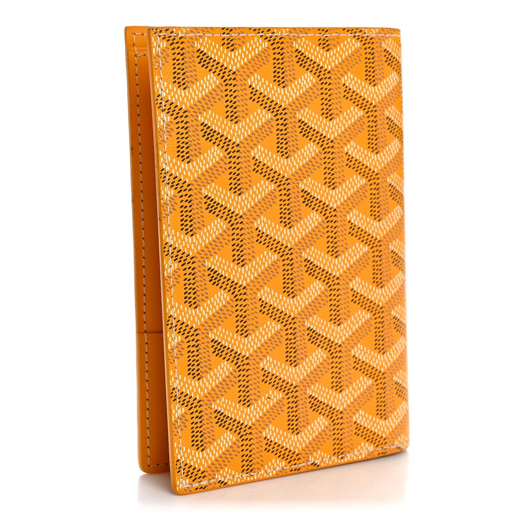Goyardine Grenelle Passport Wallet Yellow