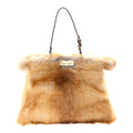 Shearling Suede Large Soft Peekaboo Beige