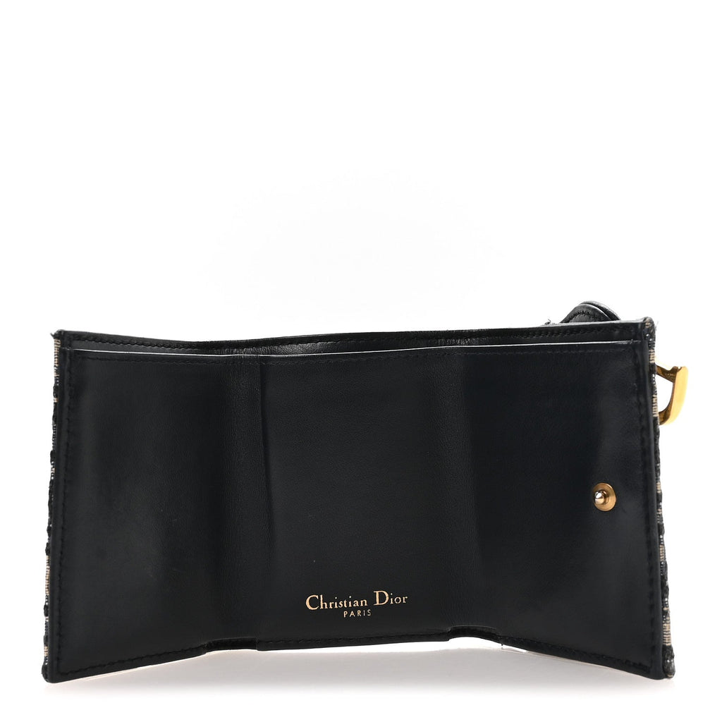 Oblique Saddle Lotus Wallet Blue
